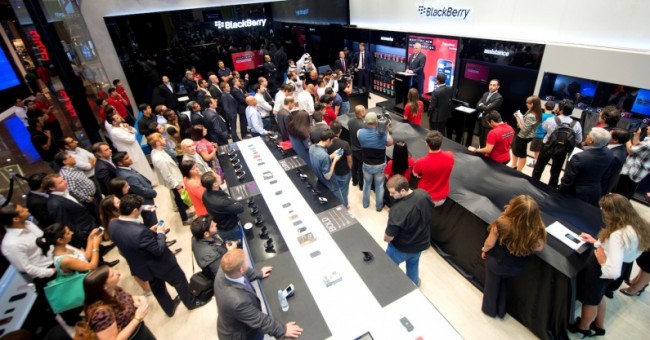 Audience at the opening of the first BlackBerry Retail Store in the Middle East copy