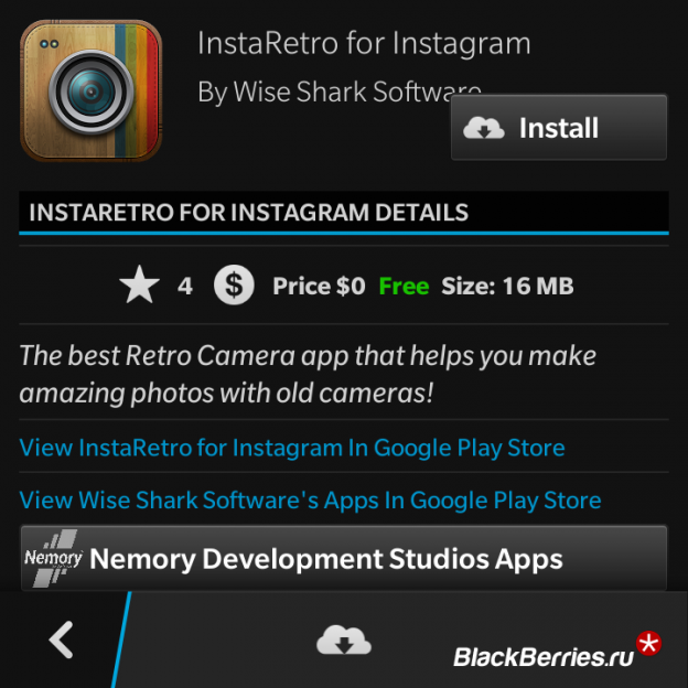 Установка google play на blackberry 10