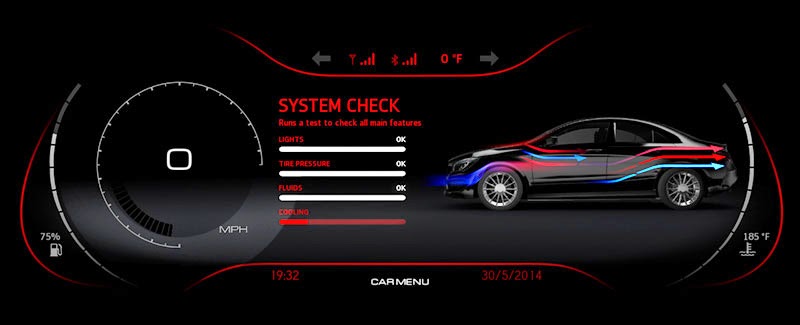 qnx_mercedes_cluster_system_check_screen