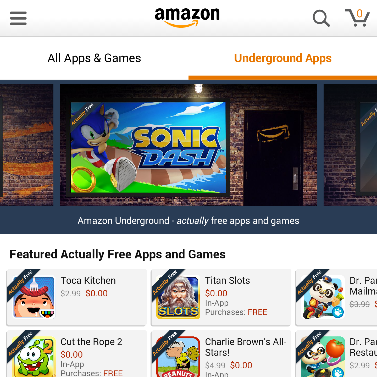 Amazon Underground - новый магазин бесплатных Android приложений для BlackB...