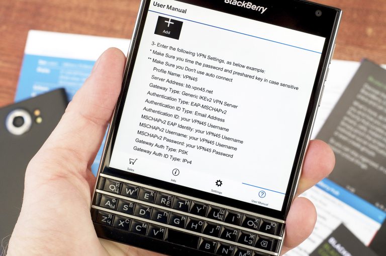 Кнопка блокировки на blackberry