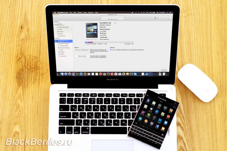 Mac подключить к blackberry