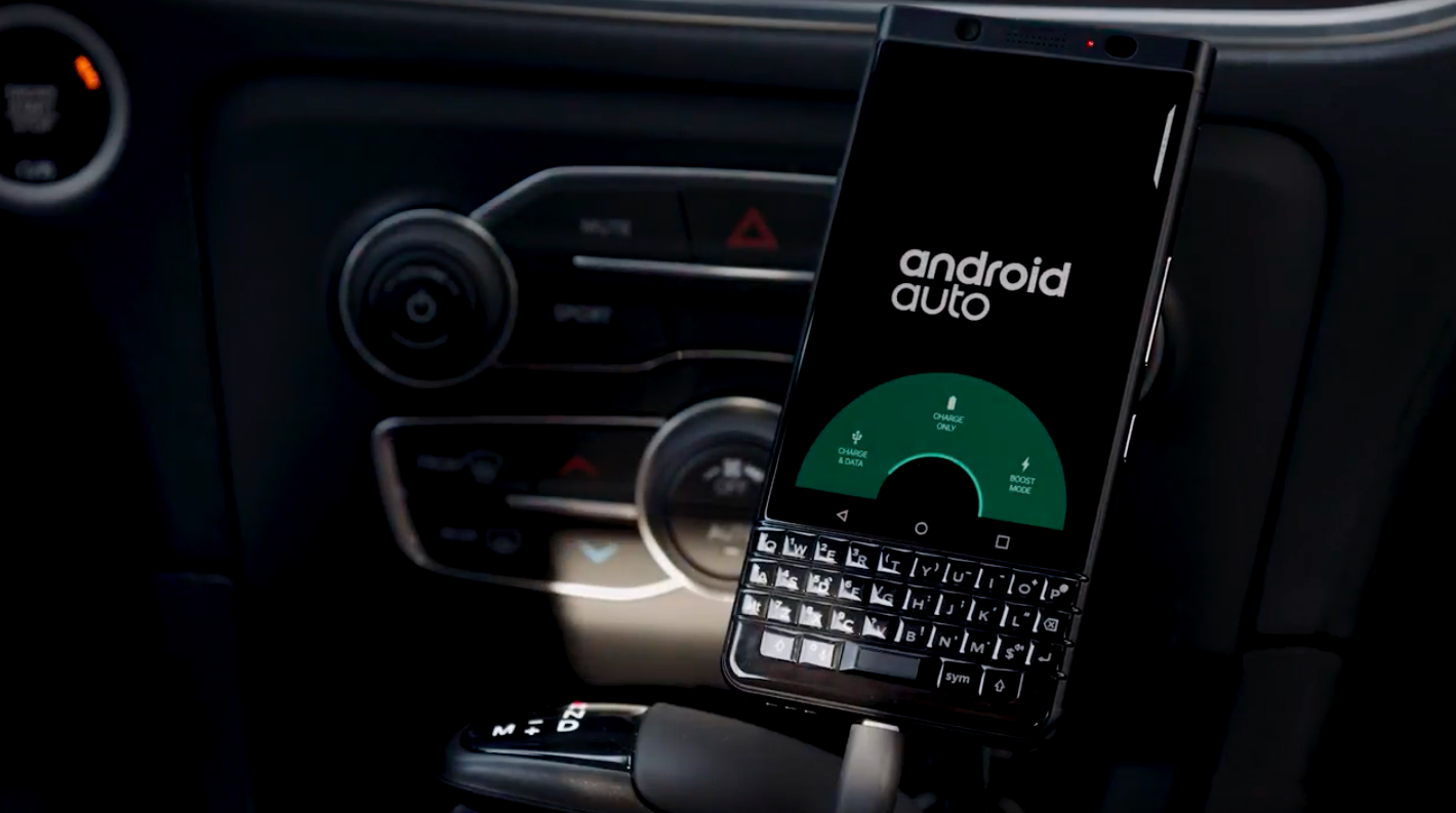 BlackBerry Mobile продемонстрировал работу BlackBerry KEYone с Android Auto  в новом видео | BlackBerry в России